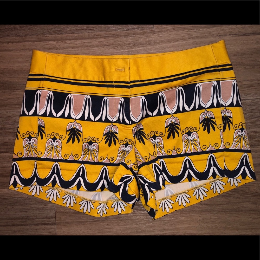 JCrew patterned chino shorts